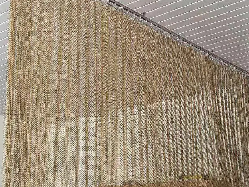 Copper Mesh Drapes for Interior Design